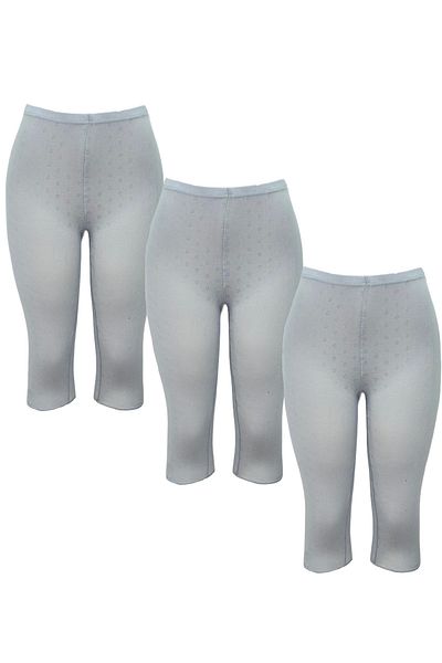 City Rose Fashion 100% Cotton Perforated Bermuda Shorts - Women's 3-Piece Set