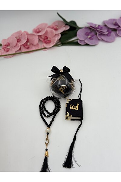 Uğurlu Hac Set mini Coran, perle de rugăciune și borcan "