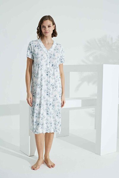 Evia Angelique Bamboo κοντομάνικο καλοκαιρινό γυναικείο φόρεμα 22502