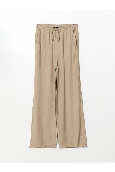 LC Waikiki Elastic Waist Textured Women's Trousers