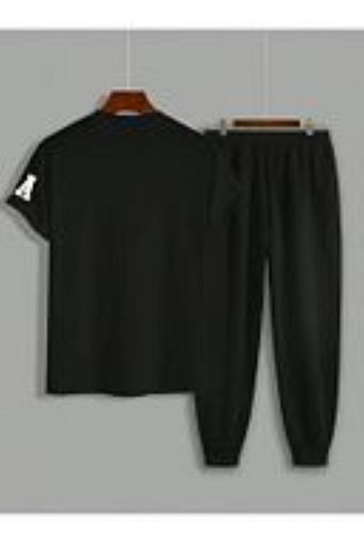 PENTHİLUS Los Angeles Men's Short Sleeve T-Shirt and Pants Set British Printed