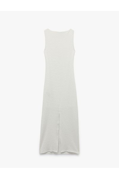Koton Sleeveless Shirred Midi Dress