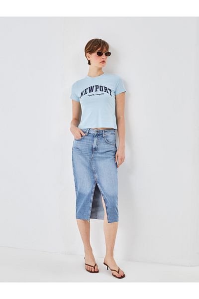 LC Waikiki Standard Fit Women's Jean Skirt