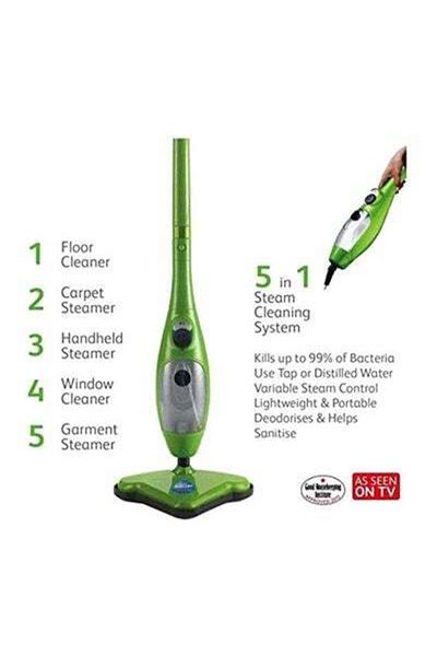 HALAMODO 12-Piece X5 Steam Sweeper Kit Green/Black/White