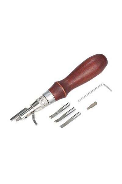 HALAMODO 5-In-1 Leather Stitching Tool Set Brown 5.2inch