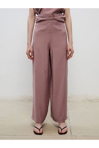 LC Waikiki Pantaloni de damă cu talie elastică cu picioare largi
