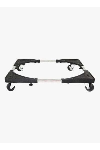 HALAMODO Washing Machine And Refrigerator Stand Black/Silver 56*56.CM