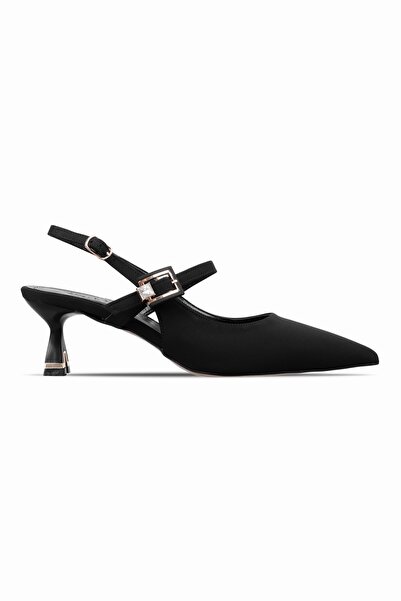 MY DERİ Pantofi cu toc cu vârf ascuțit Nesy pentru femei, cu detaliu metalic,...