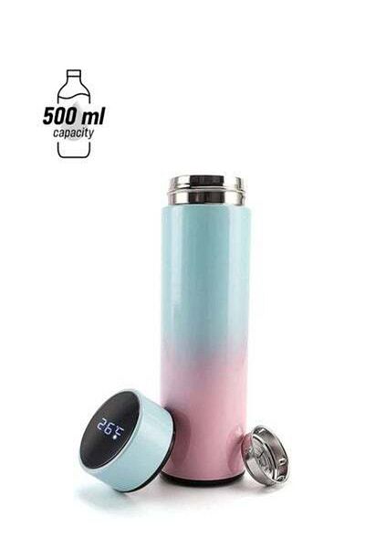 HALAMODO Stainless Steel LED Smart Temperature Display Vacuum Thermo Bottle Multicolour 500ml
