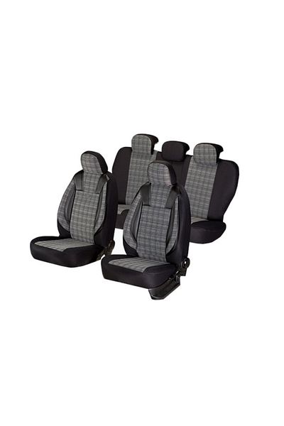 SMARTIC Huse scaune auto, Luxury, 11 piese, compatibile airbag, rabatabile, 3 straturi de material