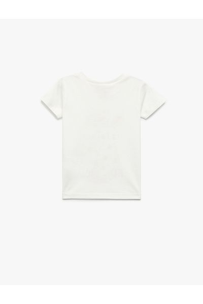 Koton Short Sleeve Crew Neck Rabbit Printed Cotton T-Shirt