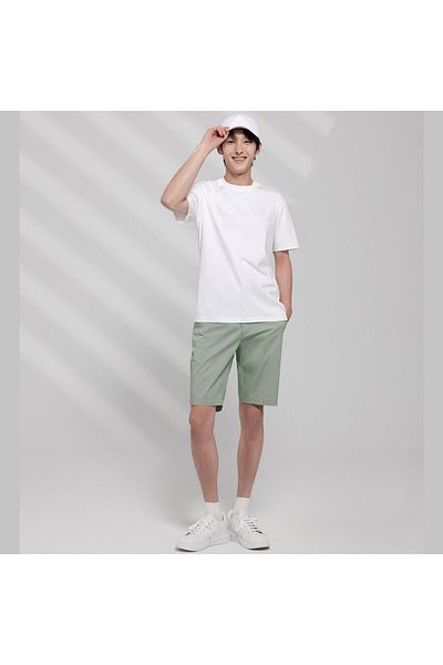 Giordano شورت رجالي ضيق من قماش التويل - مريح ومرن