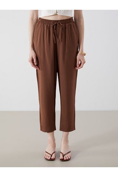 LC Waikiki Carrot Cut Women's Trousers with Elastic Waist