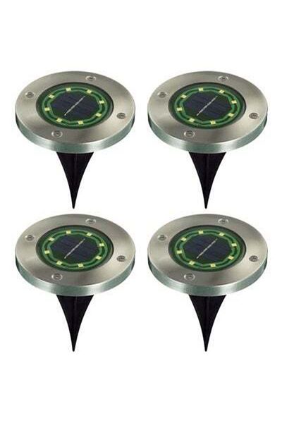 HALAMODO 4-Piece Waterproof LED Solar Patio Light Warm White 11.5x11.5x10.5cm