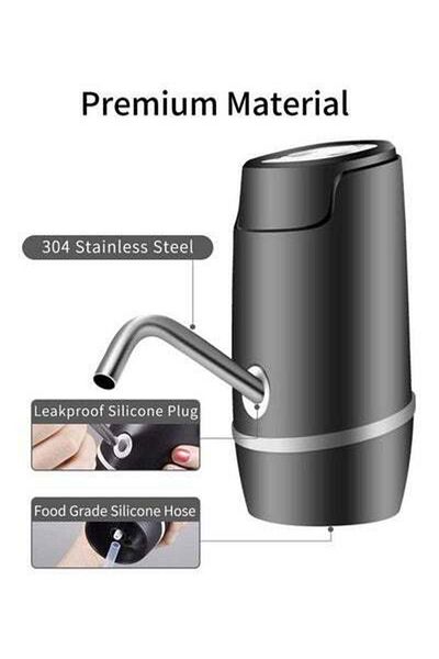 HALAMODO Electric Water Pump Dispenser black 13.5X6cm