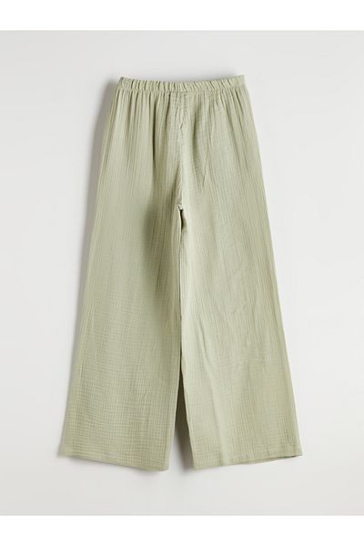 LC Waikiki Pantaloni de damă texturați cu talie elastică