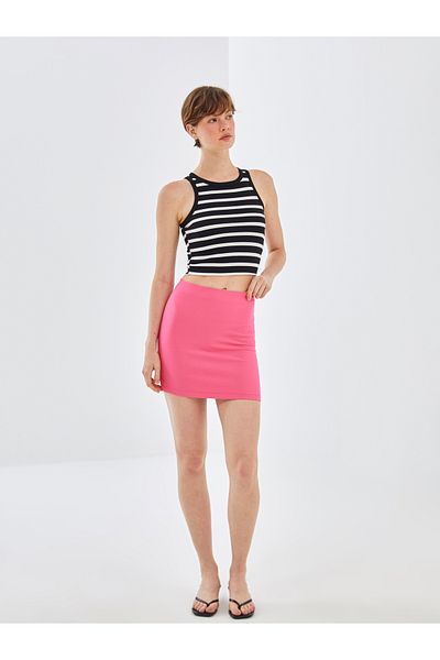 LC Waikiki Women's Waist Zippered Straight Skirt