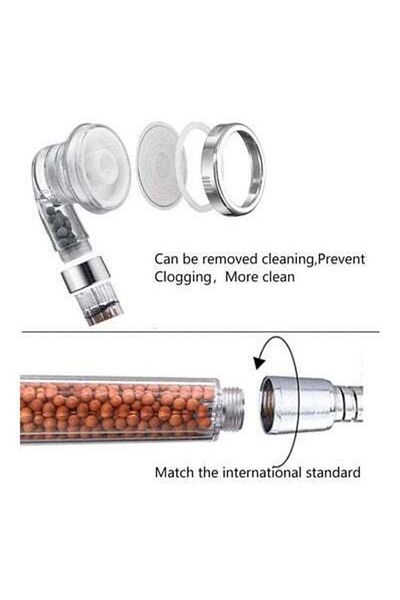 HALAMODO Filtered Hand Held Shower Head Silver