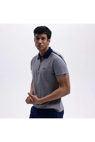 Ellesse Pánské šedé tričko Polo Neck – Em169-1-gr