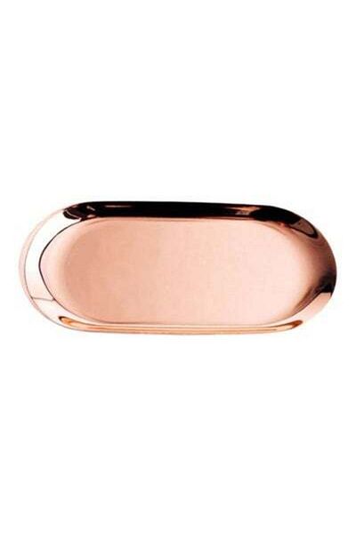 HALAMODO Oval Shape Plate Rose Gold 18x8cm