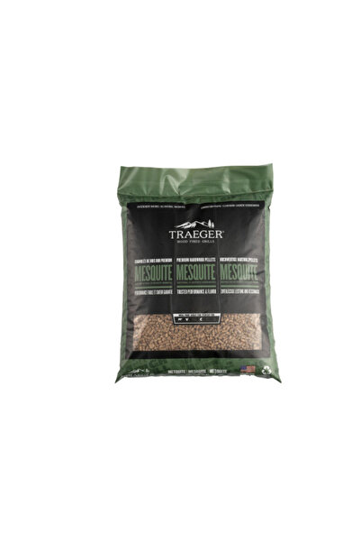 TRAEGER حبيبات خشب المسكيت الصلبة الفاخرة بنكهة طبيعية 9 كجم