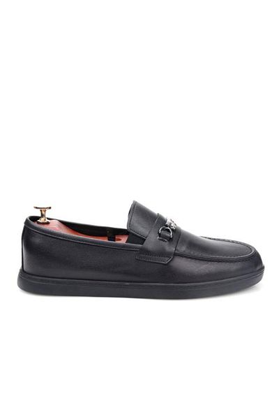PİSAGOR Pisagor Ps-33090 Men's Genuine Leather Laceless Daily Ballerina Shoes