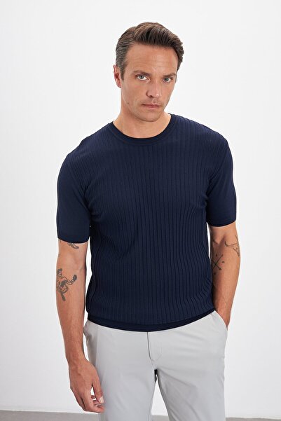 Paşahan Ανδρικό μπλουζάκι με ριγέ μοτίβο Crew Neck Knitwear