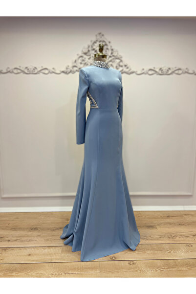 GAMZE ÖZKUL BELLA ABİYE MAVİ