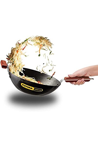 Hawkins مقلاة عميقة غير لاصقة من فوتورا (ووك) بقاعدة مسطحة بدون غطاء، متوافقة...