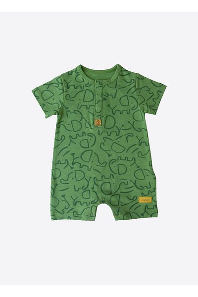 kitikate Organic Zeke Shorts Jumpsuit Green