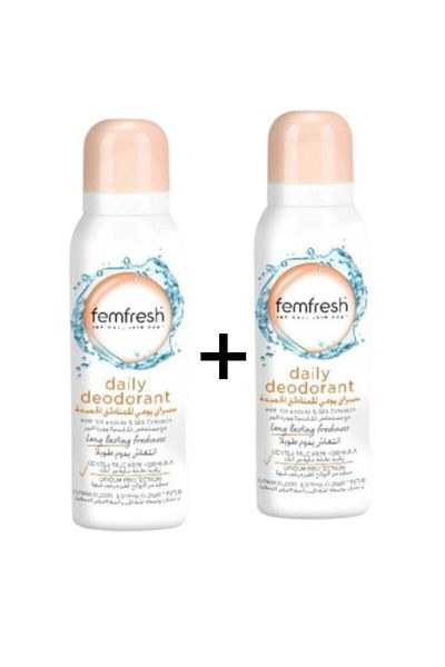 Femfresh فيم فريش مزيل عرق ديلي ان تايم منعش للنساء عبوتين 125*2 مل