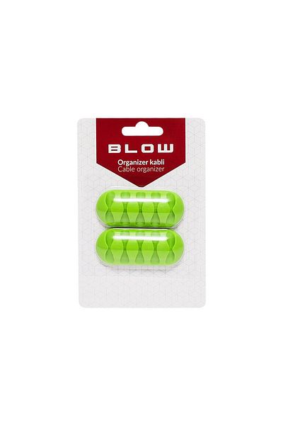 Blow Set 2 Organizatoare Cabluri, tip clema, culoare verde