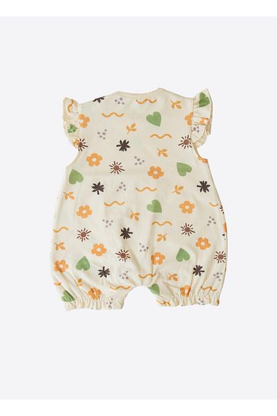 kitikate Organic Flory Shorts Jumpsuit Natural