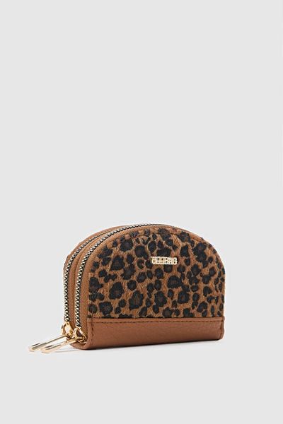 Honorius Adult Children Patterned Long Handle Wallet Crossbody Bag Leopard