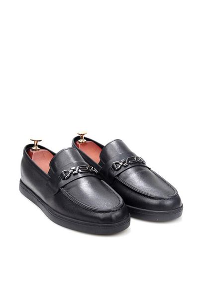 PİSAGOR Pisagor Ps-33090 Men's Genuine Leather Laceless Daily Ballerina Shoes