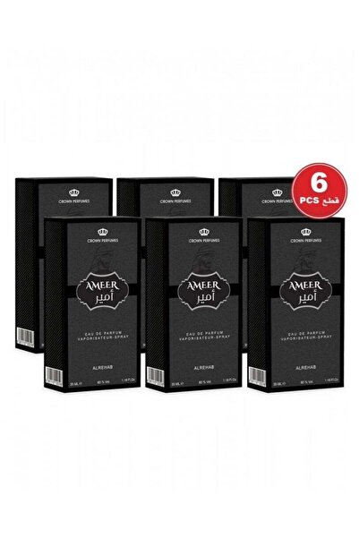 ALREHAB طقم ماء عطر أمير من الرحاب للرجال، 35 مل، 6 قطع