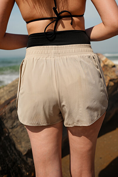 Gugus Trend Women's Laser Pattern 2in1 SEA POOL SPORTS SHORTS with Inner Leggings