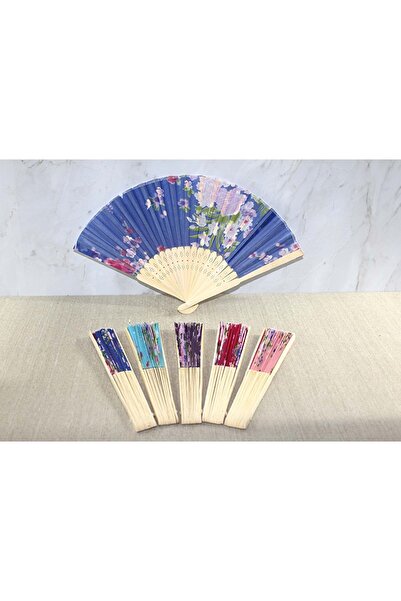 Store Çiçekli Ahşap Yelpaze 21*36 Cm