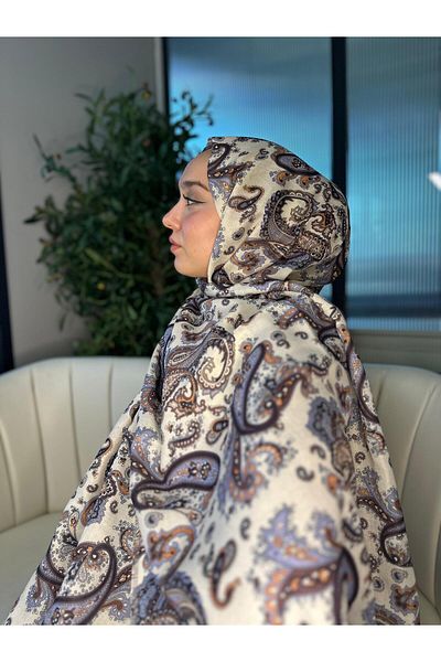 Oxygen Scarfs Şal din bumbac natural Etno Noir-202452