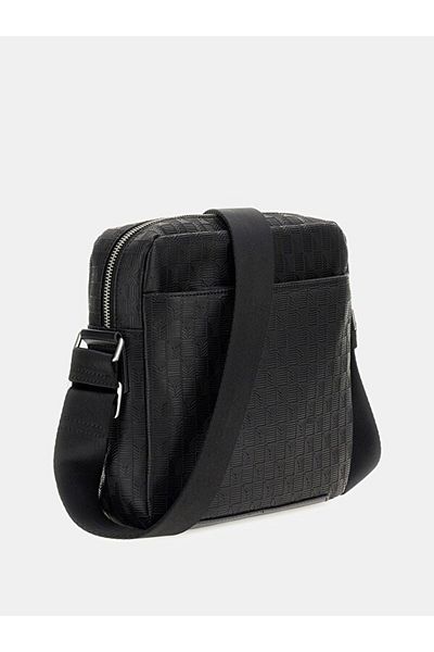 Guess Black Men's Messenger Bag Torino Crossbody Dou - Torino Top Z
