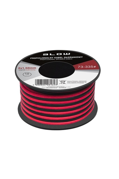 Blow Cablu Audio Profesional pentru Difuzoare Auto, Lungime 10m, 2x1.50mm, Ne...