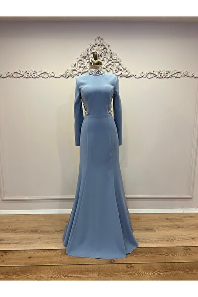 GAMZE ÖZKUL BELLA ABİYE MAVİ