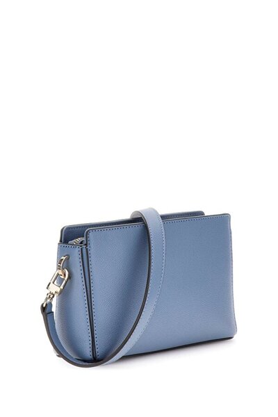 Guess Nastra Mini Crossbody Top Zip Women's Anthracite Mini Bag Hwbg9637720-Sla