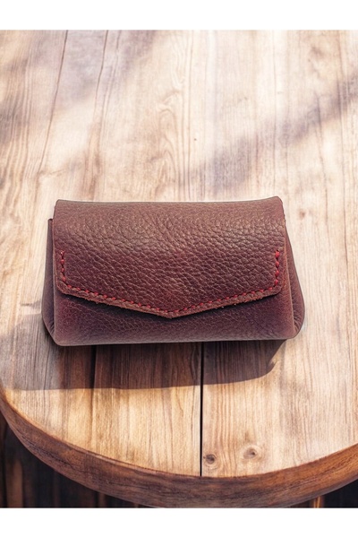DERİMORE Ophelia, El Yapımı Kadın Deri Cüzdan, Çift Kapaklı, Çok Gözlü, Zarif ve Şık Tasarım