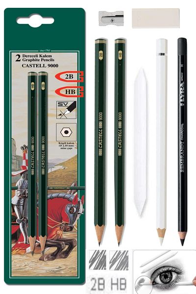 GLANCE Degree Pencil 2B-Hb Drawing Set