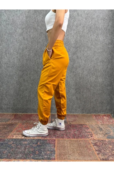 FıttingRoom Mustard Jogger with Elastic Waist and Legs