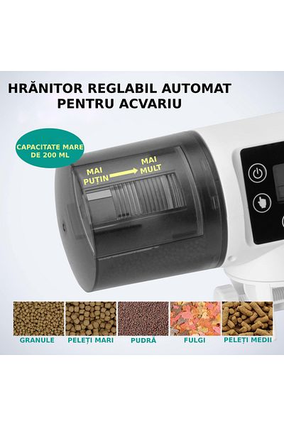 Sofia Concept SMART Aquarium Feeder Sofia CONCEPT®, Tank Capacity 200 ml, Universal, White