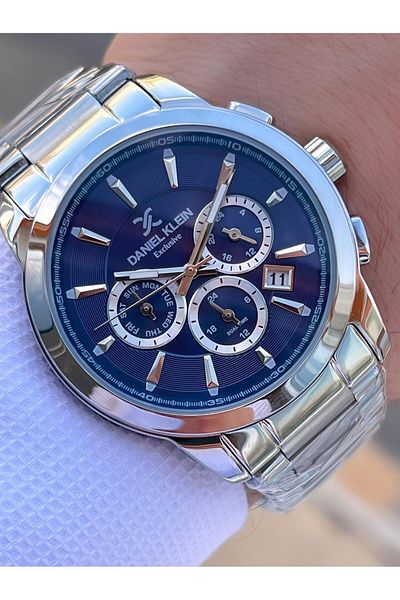 Daniel Klein Steel Cord Chronometer Dial Design 3 Atm Water Resistant Men Wristwatch 14031.3