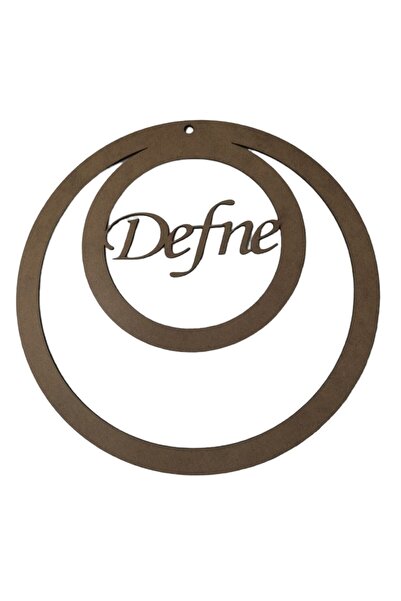 Aoz atölye Iç Içe Yuvarlak 3 Mm Ham Mdf Isimli Isim Üstte Kasnak 30 Cm