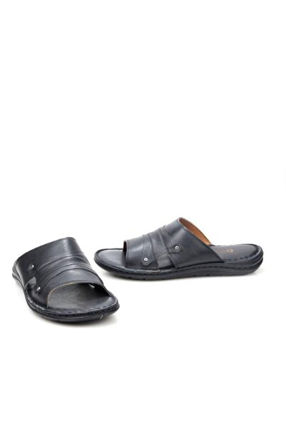 PİSAGOR Pisagor PS-33530 Ортопедичні чоловічі тапочки з масажною підошвою з натуральної шкіри